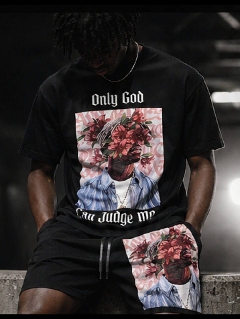 Only God Graphic Short Sleeve Tee — Black
